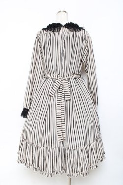 画像3: Physical Drop / レース衿ワンピース  ストライプ×白黒 Y-25-11-09-093-LO-OP-SZ-ZY