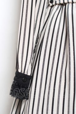 画像4: Physical Drop / レース衿ワンピース  ストライプ×白黒 Y-25-11-09-093-LO-OP-SZ-ZY