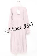 m petit by misako / レース襟プリーツワンピース  ピンク Y-25-11-09-094-LO-OP-SZ-ZY
