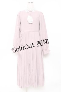 m petit by misako / レース襟プリーツワンピース  ピンク Y-25-11-09-094-LO-OP-SZ-ZY