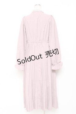 画像2: m petit by misako / レース襟プリーツワンピース  ピンク Y-25-11-09-094-LO-OP-SZ-ZY