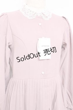 画像3: m petit by misako / レース襟プリーツワンピース  ピンク Y-25-11-09-095-LO-OP-SZ-ZY