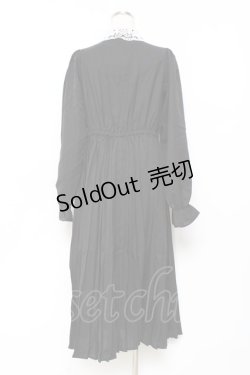 画像2: m petit by misako / レース襟プリーツワンピース  黒 Y-25-11-09-096-LO-OP-SZ-ZY