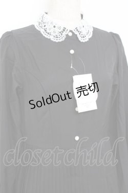 画像3: m petit by misako / レース襟プリーツワンピース  黒 Y-25-11-09-096-LO-OP-SZ-ZY