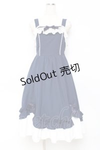 Chalmiere / 不思議の国のジャンパースカート  紺 Y-25-11-09-098-LO-OP-SZ-ZY