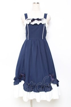 画像1: Chalmiere / 不思議の国のジャンパースカート  紺 Y-25-11-09-098-LO-OP-SZ-ZY