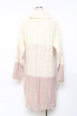 画像2: axes femme / グラデーションニットワンピース M 淡ピンク Y-25-11-09-101-AX-OP-SZ-ZY