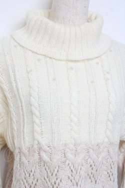 画像3: axes femme / グラデーションニットワンピース M 淡ピンク Y-25-11-09-101-AX-OP-SZ-ZY