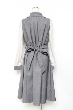 画像2: axes femme POETIQUE / ベストレイヤードシャツ風ワンピース  グレー Y-25-11-09-102-AX-OP-SZ-ZY