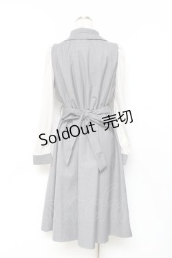 画像2: axes femme POETIQUE / ベストレイヤードシャツ風ワンピース  グレー Y-25-11-09-102-AX-OP-SZ-ZY