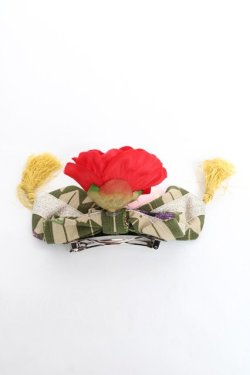 画像2: metamorphose / ハイカラ小町リボンバレッタ  グリーン Y-25-11-09-014-ME-AC-SZ-ZY