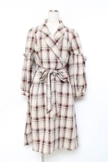 画像1: axes femme / カシュクール襟ワンピース M ベージュ Y-25-11-09-106-AX-OP-SZ-ZI (1)