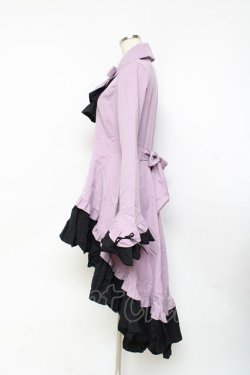 画像2: MARBLE / ゴシック調ダイヤカットタイ付きブラウス型ワンピース  ラベンダー Y-25-11-09-107-GO-OP-SZ-ZY