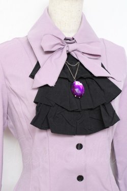 画像4: MARBLE / ゴシック調ダイヤカットタイ付きブラウス型ワンピース  ラベンダー Y-25-11-09-107-GO-OP-SZ-ZY