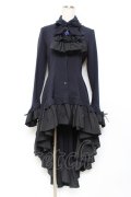 MARBLE / ゴシック調ダイヤカットタイ付きブラウス型ワンピース  ネイビー Y-25-11-09-108-GO-OP-AS-ZY