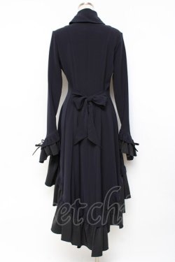 画像3: MARBLE / ゴシック調ダイヤカットタイ付きブラウス型ワンピース  ネイビー Y-25-11-09-108-GO-OP-AS-ZY