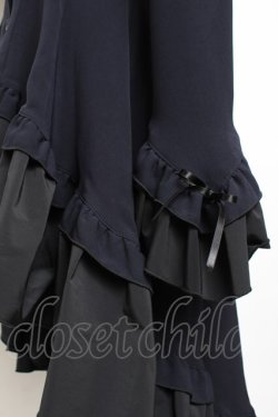 画像4: MARBLE / ゴシック調ダイヤカットタイ付きブラウス型ワンピース  ネイビー Y-25-11-09-108-GO-OP-AS-ZY