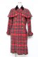 画像1: Jane Marple / タータンチェックのコート M 赤 Y-25-11-09-110-JM-CO-SZ-ZY (1)