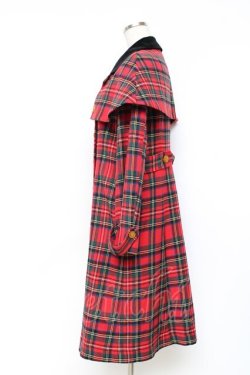 画像2: Jane Marple / タータンチェックのコート M 赤 Y-25-11-09-110-JM-CO-SZ-ZY