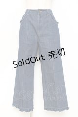 axes femme POETIQUE / フリルディテールパンツ  デニム Y-25-11-09-114-AX-PA-SZ-ZY