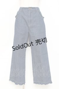 axes femme POETIQUE / フリルディテールパンツ  デニム Y-25-11-09-114-AX-PA-SZ-ZY