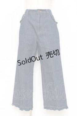 画像1: axes femme POETIQUE / フリルディテールパンツ  デニム Y-25-11-09-114-AX-PA-SZ-ZY