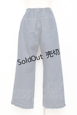 画像2: axes femme POETIQUE / フリルディテールパンツ  デニム Y-25-11-09-114-AX-PA-SZ-ZY