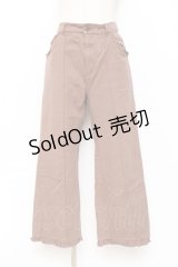 axes femme POETIQUE / フリルディテールパンツ  ブラウン Y-25-11-09-115-AX-PA-SZ-ZY