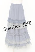 Hoshibako Works / 七色ワルツ チュールフリルアンダースカート(ロング)  ブルー Y-25-11-09-119-LO-SK-SZ-ZY