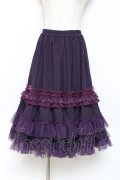 Hoshibako Works / 七色のワルツチュールフリルアンダースカート  パープル Y-25-11-09-120-LO-SK-SZ-ZY
