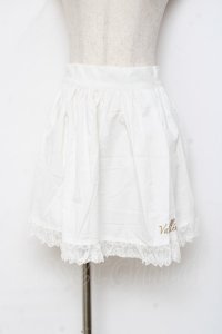 Vallee lys / 刺繍入りエプロン  白 Y-25-11-09-123-GO-SK-SZ-ZY