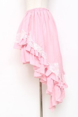 画像2: MARBLE / 前短後長スカート  ピンク Y-25-11-09-124-GO-SK-SZ-ZY