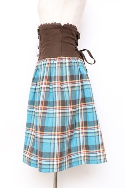 画像2: Innocent World / アンティークタータンスカート M ブルー Y-25-11-09-127-IW-SK-SZ-ZY