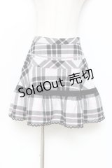 MILK / クチュールチェックスカート  ブラック×グレーチェック Y-25-11-09-128-ML-SK-SZ-ZY