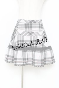 MILK / クチュールチェックスカート  ブラック×グレーチェック Y-25-11-09-128-ML-SK-SZ-ZY