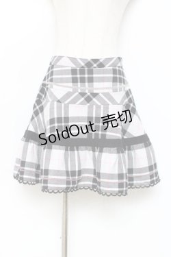 画像1: MILK / クチュールチェックスカート  ブラック×グレーチェック Y-25-11-09-128-ML-SK-SZ-ZY