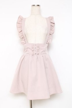 画像1: Ank Rouge / フリルサス付きスカート M ピンク Y-25-11-09-130-CA-SK-SZ-ZY