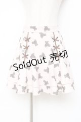 Ank Rouge / ベア柄スカート  ピンク Y-25-11-09-131-CA-SK-SZ-ZY