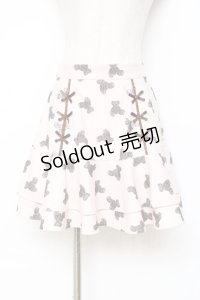 Ank Rouge / ベア柄スカート  ピンク Y-25-11-09-131-CA-SK-SZ-ZY