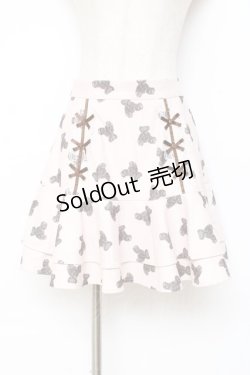 画像1: Ank Rouge / ベア柄スカート  ピンク Y-25-11-09-131-CA-SK-SZ-ZY