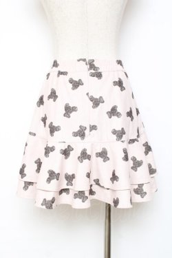 画像2: Ank Rouge / ベア柄スカート  ピンク Y-25-11-09-131-CA-SK-SZ-ZY