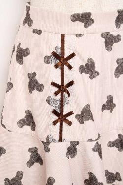 画像3: Ank Rouge / ベア柄スカート  ピンク Y-25-11-09-131-CA-SK-SZ-ZY