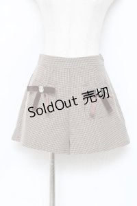 Ank Rouge / 千鳥柄キュロット  ブラウン Y-25-11-09-134-CA-PA-SZ-ZY