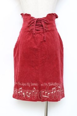 画像3: LIZ LISA / 音符刺繍コーデュロイスカート 0 赤 Y-25-11-09-136-LO-SK-SZ-ZY
