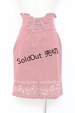 画像3: LIZ LISA / 音符刺繍コーデュロイスカート 0 赤 Y-25-11-09-136-LO-SK-SZ-ZY
