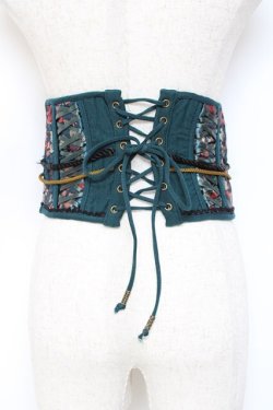 画像3: Ozz oneste / ジャガードコルセット  グリーン Y-25-11-09-142-OO-TO-SZ-ZY