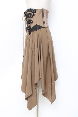 画像2: Ozz oneste / コルセットオーバースカート  ベージュ Y-25-11-09-144-OO-SK-AS-ZY