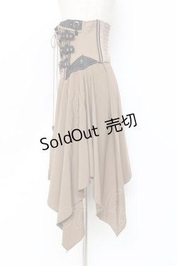 画像2: Ozz oneste / コルセットオーバースカート  ベージュ Y-25-11-09-144-OO-SK-AS-ZI