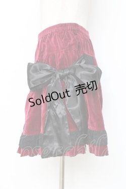 画像2: PUTUMAYO /Ｗリボン別珍スカート - ワイン Y-25-11-09-145-PT-OP-SZ-ZY