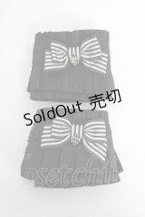 Angelic Pretty / ストライプリボンカフス  黒 Y-25-11-09-022-AP-ZA-SZ-ZY